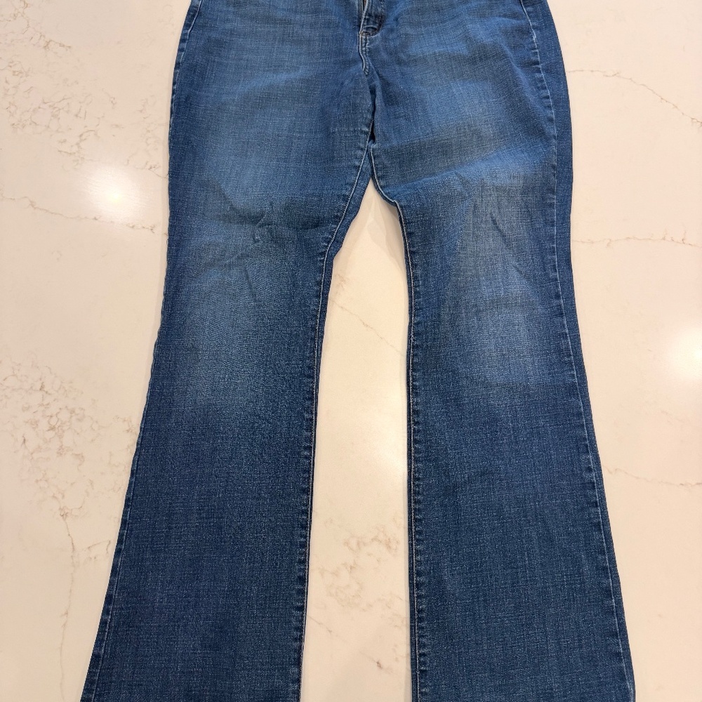 Lee Flex Motion Regular Fit Bootcut Jeans Women’s 16 Long Mid Rise Stretch Blue - Picture 2 of 5